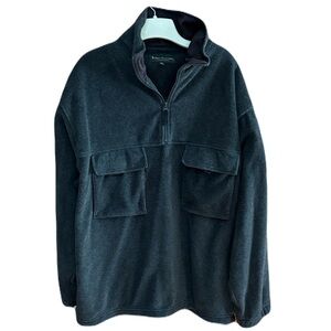 Vintage Bert Pulitzer Men's Quarter-Zip Fleece Pullover SzXL Gray
